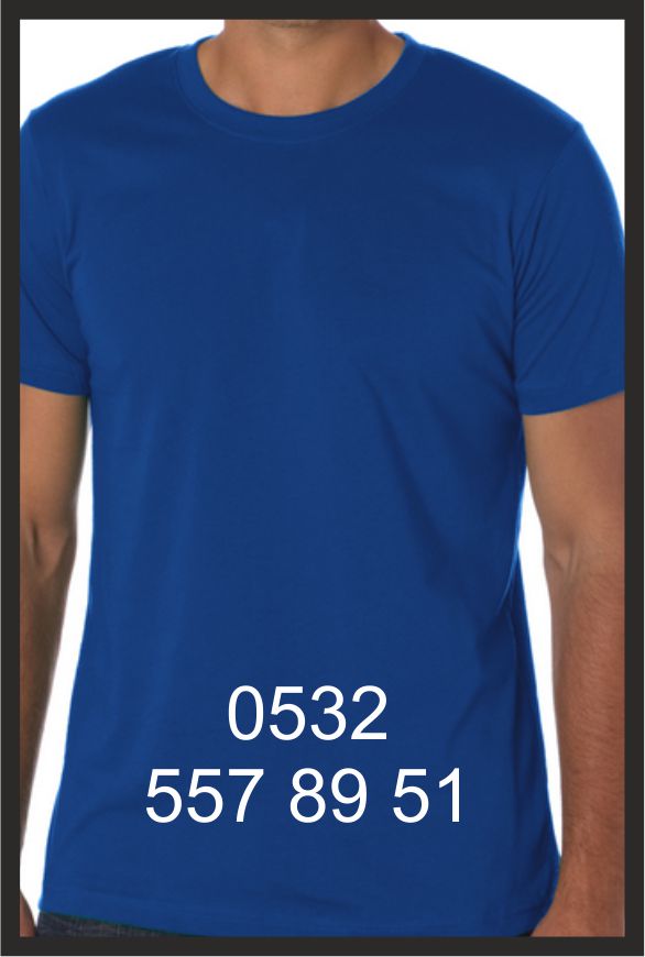 İzmir Tişört baskı Kod: Sax Mavi Yuvarlak tişört