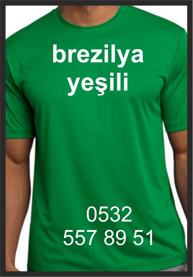İzmir Tişört Baskı Kod: Brezilya Yeşili yuvarlak yaka tişört