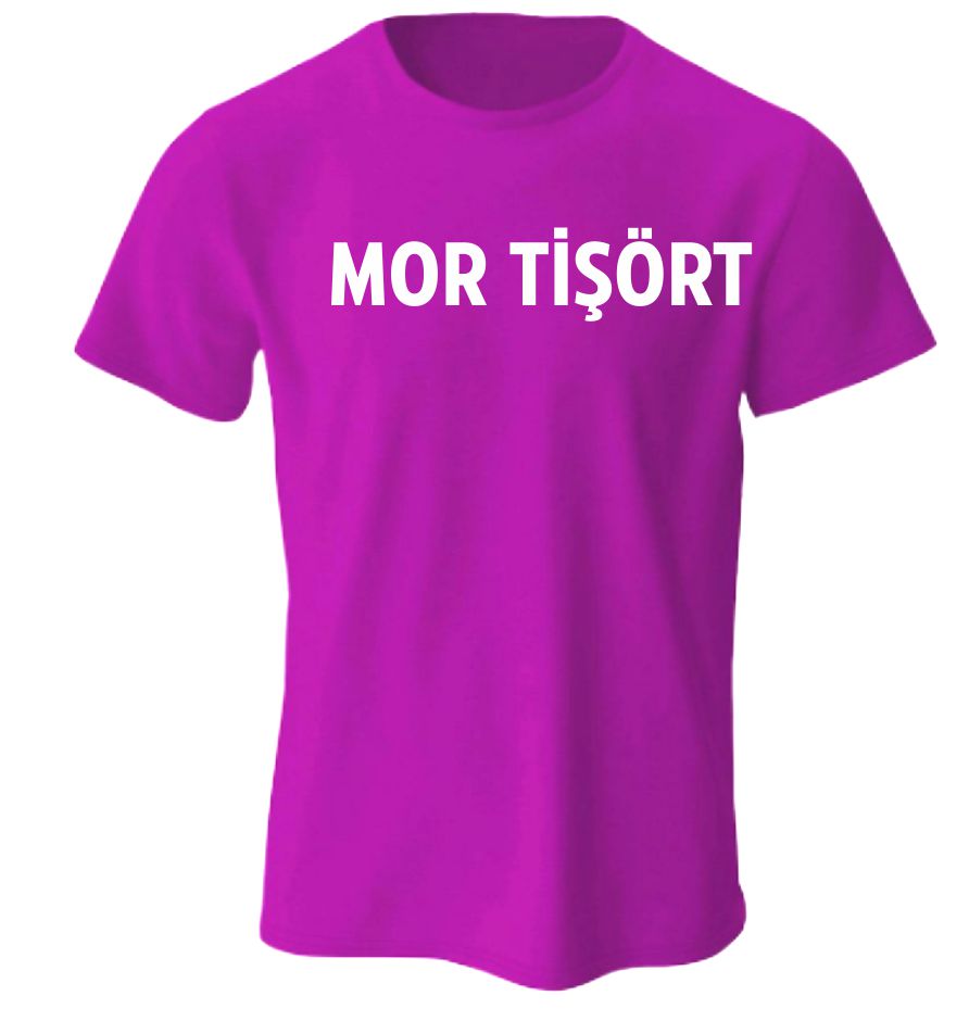 izmir tişört baskı mor tişört